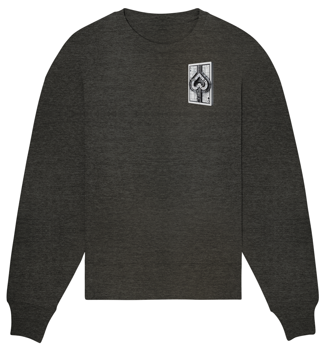 Abstract Ace of Spades - Organic Oversize Sweatshirt