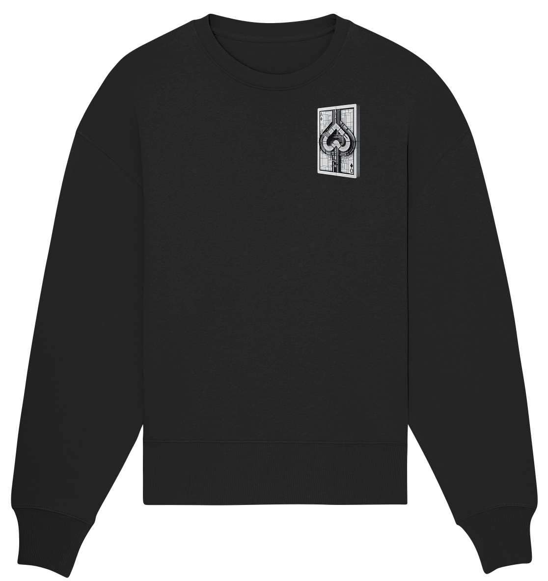 Abstract Ace of Spades - Organic Oversize Sweatshirt