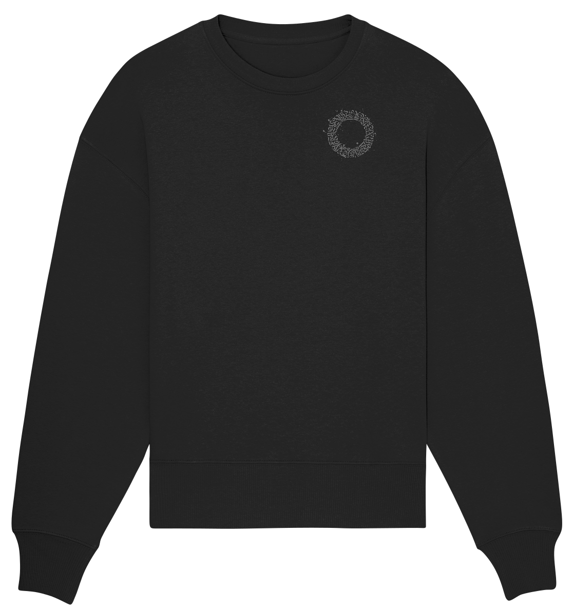 Calligraphy Bullet - Organic Oversize Sweatshirt