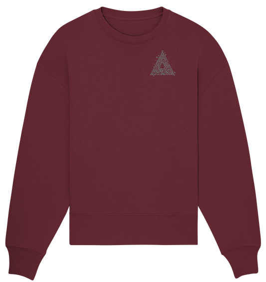 Calligraphy Triangle - Organic Oversize Sweatshirt