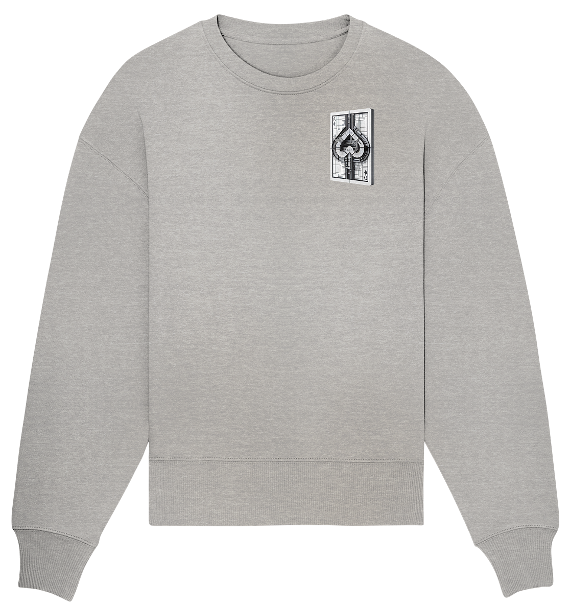 Abstract Ace of Spades - Organic Oversize Sweatshirt