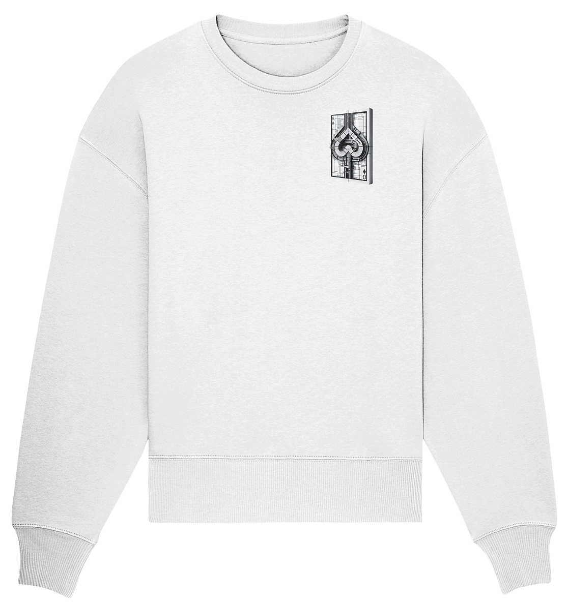 Abstract Ace of Spades - Organic Oversize Sweatshirt