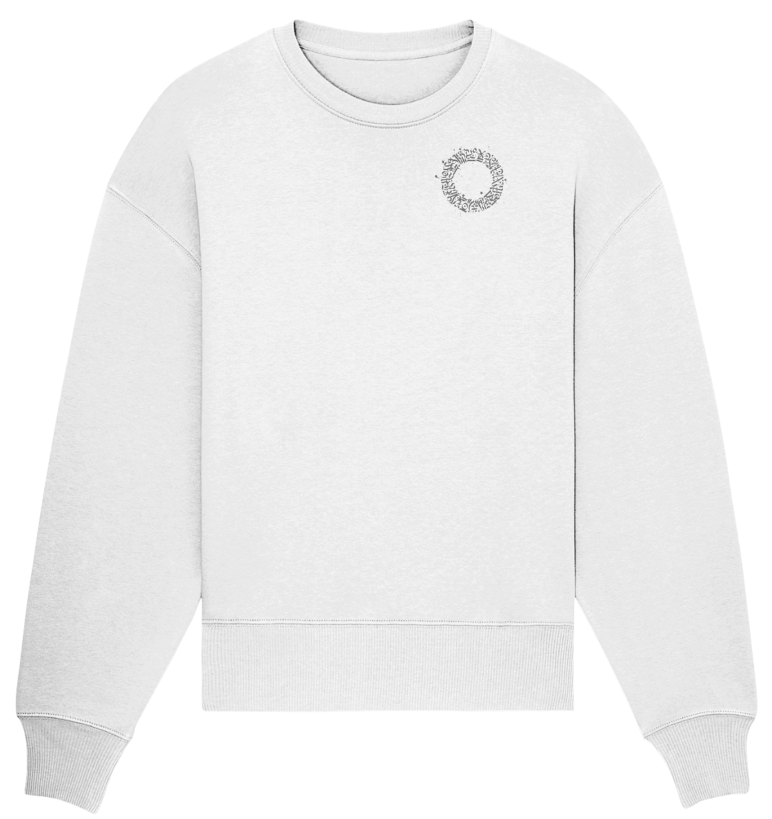 Calligraphy Bullet - Organic Oversize Sweatshirt