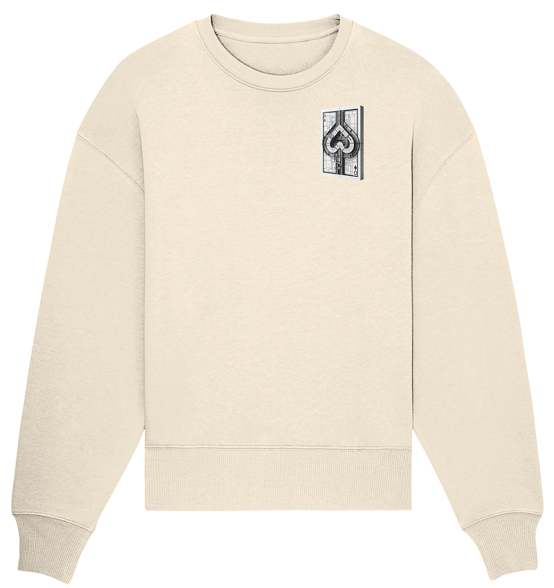 Abstract Ace of Spades - Organic Oversize Sweatshirt