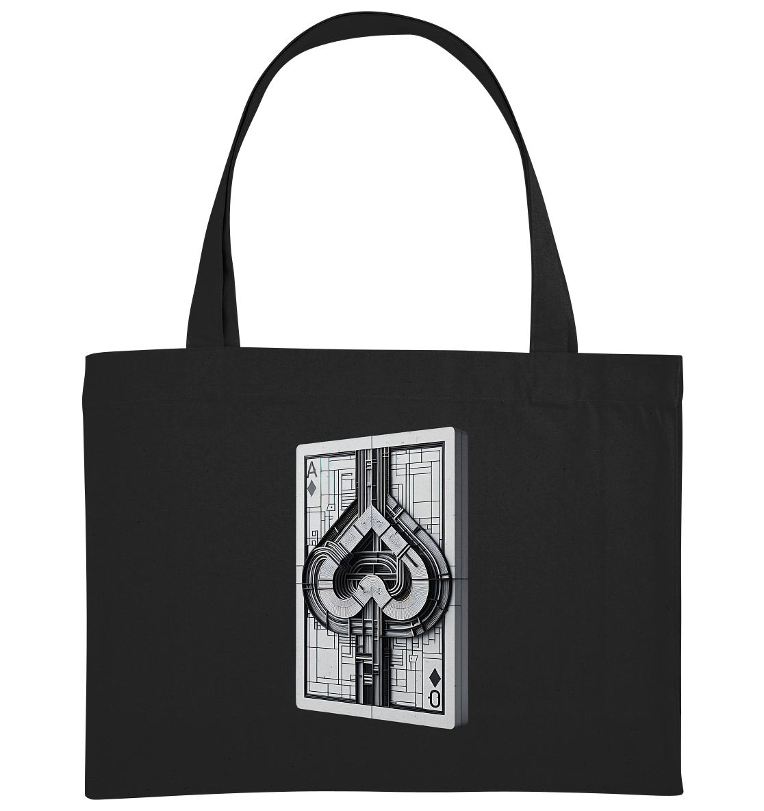 Abstract Ace of Spades - Organic Shopping Bag