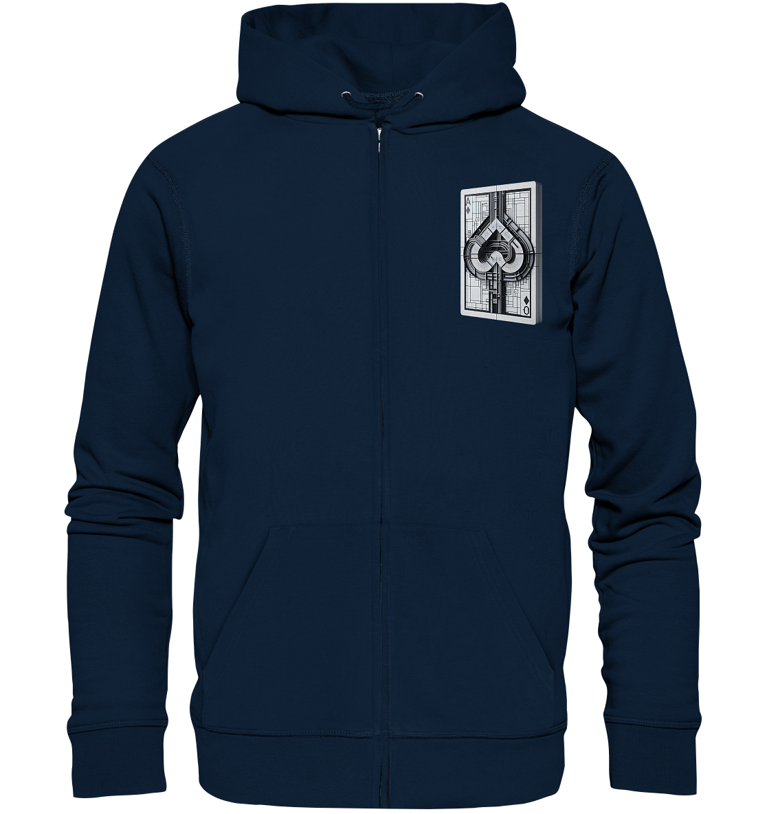 Abstract Ace of Spades - Organic Zipper