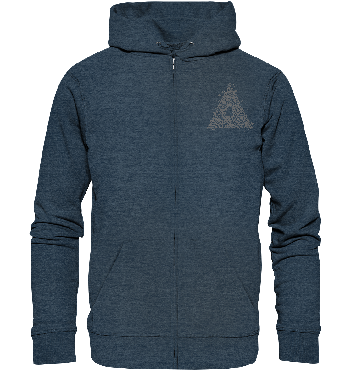 Calligraphy Triangle - Organic Zipper