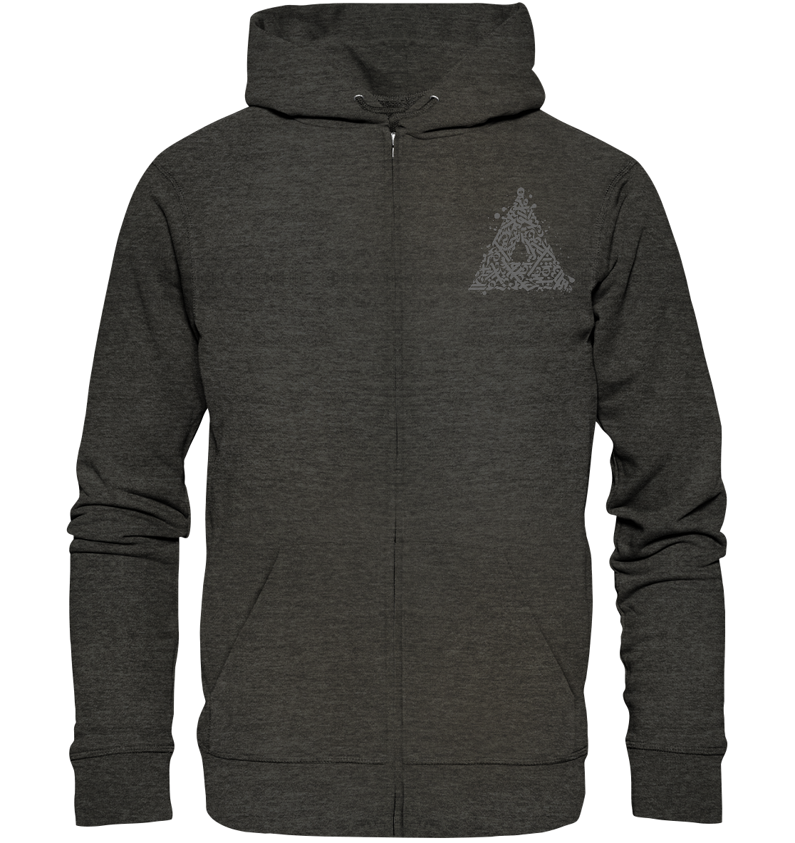 Calligraphy Triangle - Organic Zipper