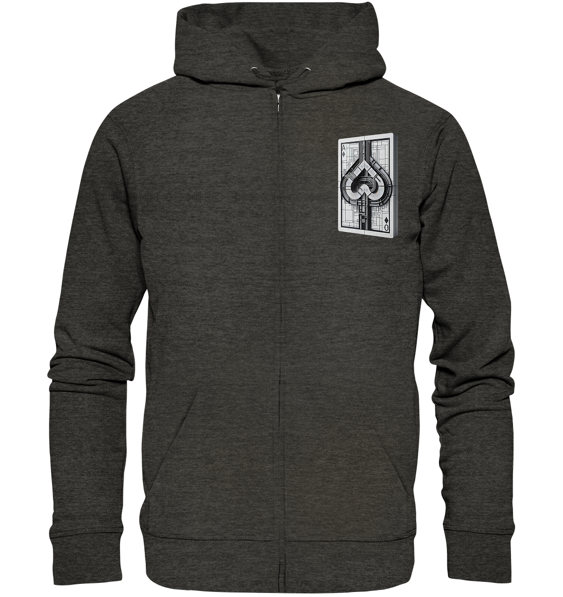 Abstract Ace of Spades - Organic Zipper