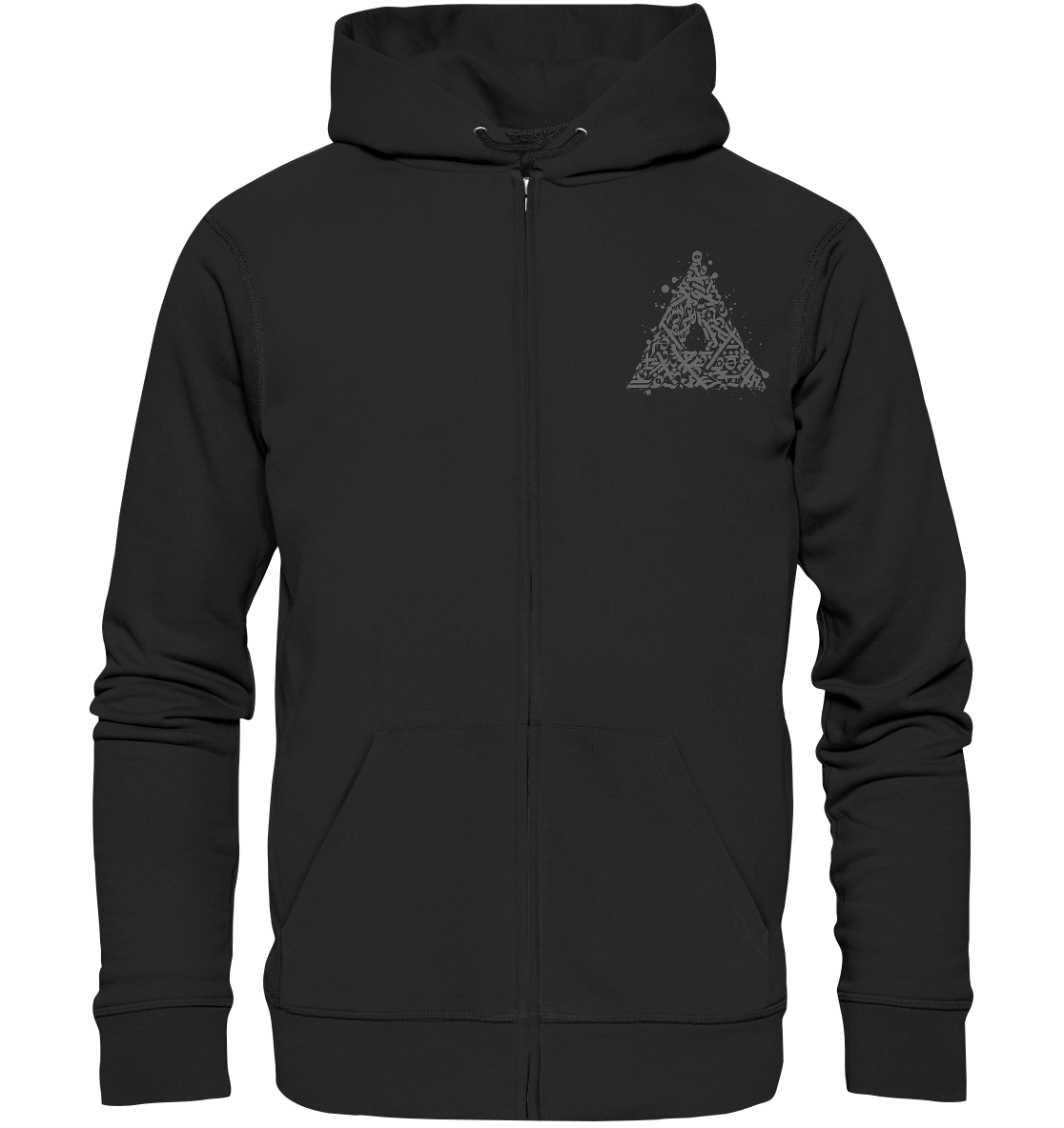 Calligraphy Triangle - Organic Zipper