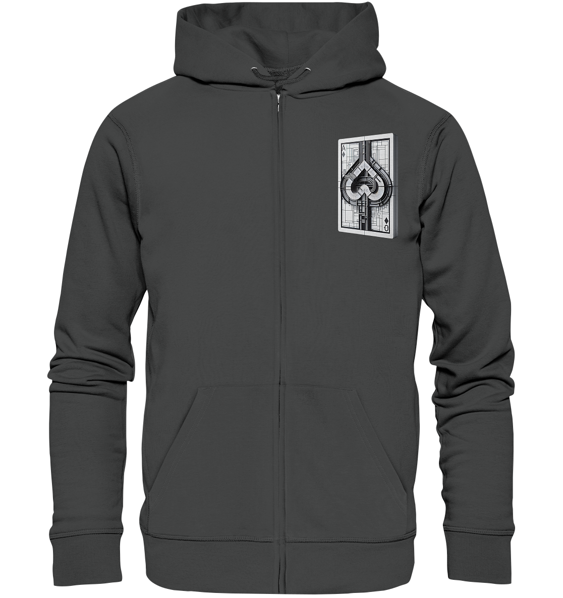 Abstract Ace of Spades - Organic Zipper