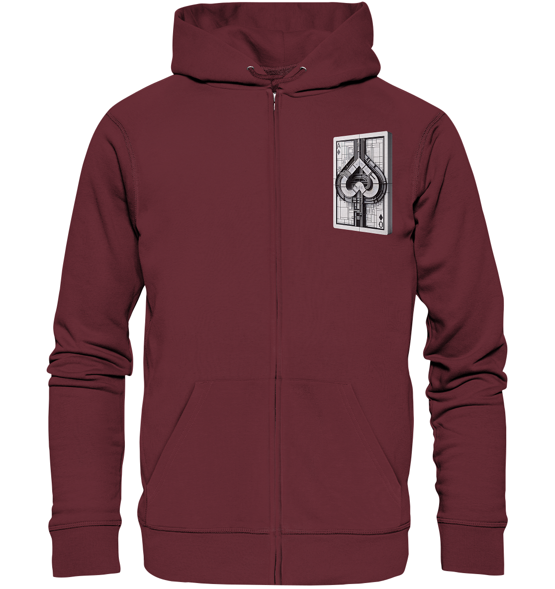 Abstract Ace of Spades - Organic Zipper