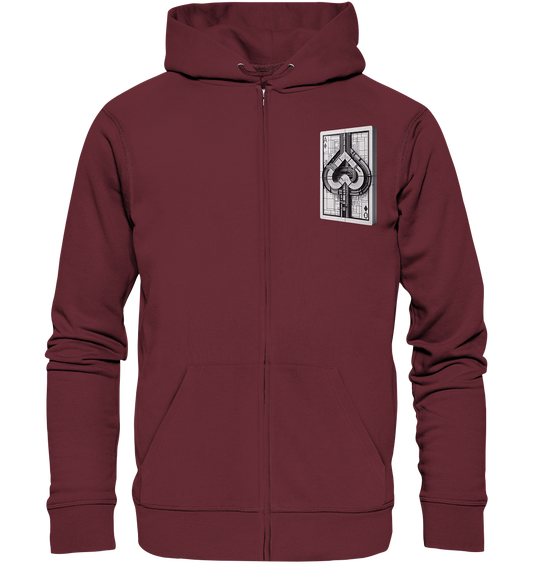 Abstract Ace of Spades - Organic Zipper