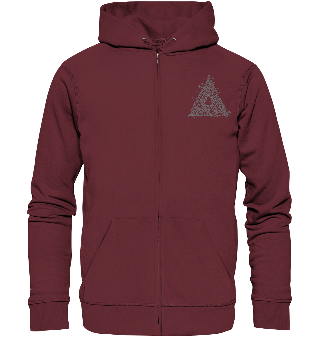 Calligraphy Triangle - Organic Zipper