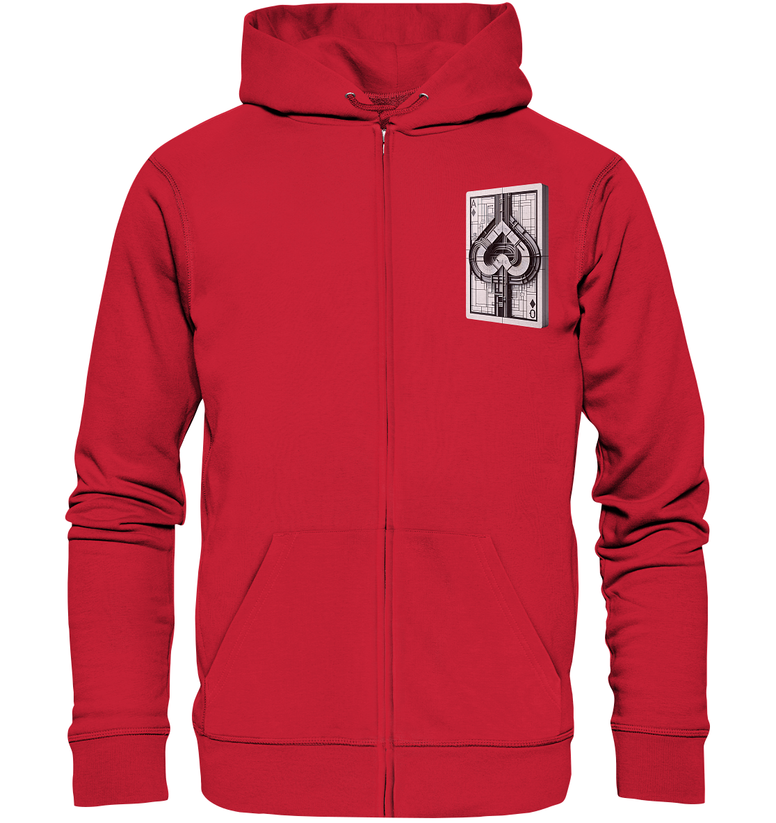 Abstract Ace of Spades - Organic Zipper