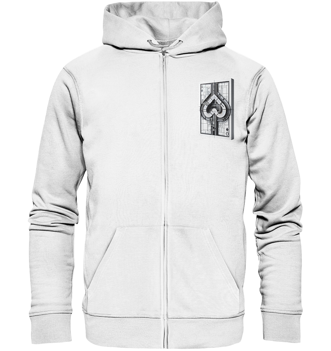 Abstract Ace of Spades - Organic Zipper