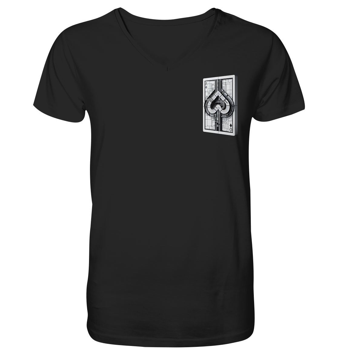 Abstract Ace of Spades - V-Neck Shirt