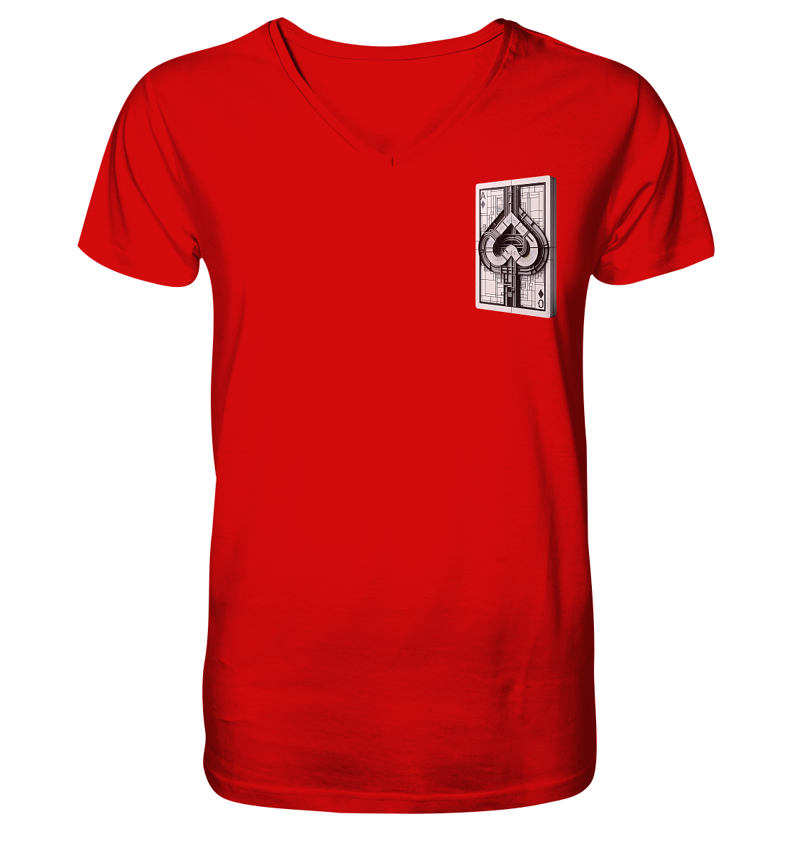 Abstract Ace of Spades - V-Neck Shirt