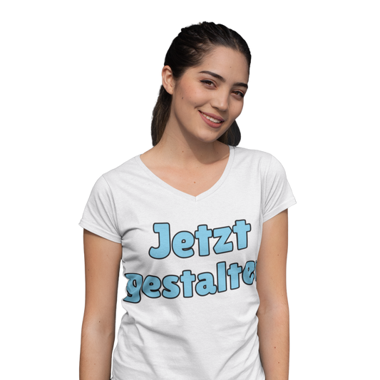 personalized women's V-neck shirt